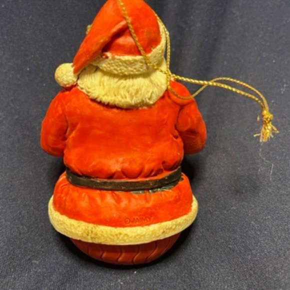 VTG Jaimy Santa Claus Christmas Tree Hanging Ornament Round Bottom Taiwan - Picture 5 of 13